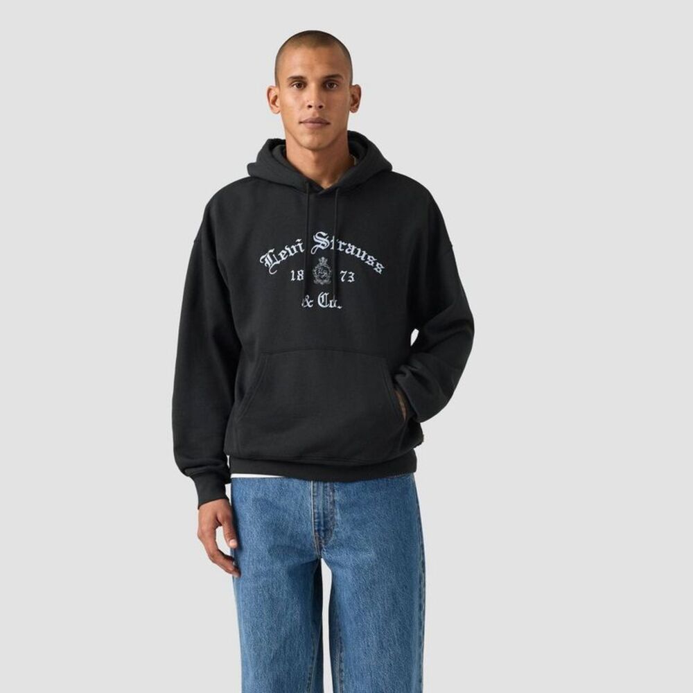 Levi's Men's Relaxed Fit Pullover Hooded Sweatshirt - Black S